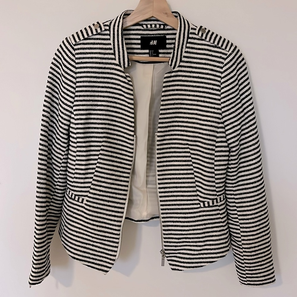 H&M Striped Jacket Sz 6